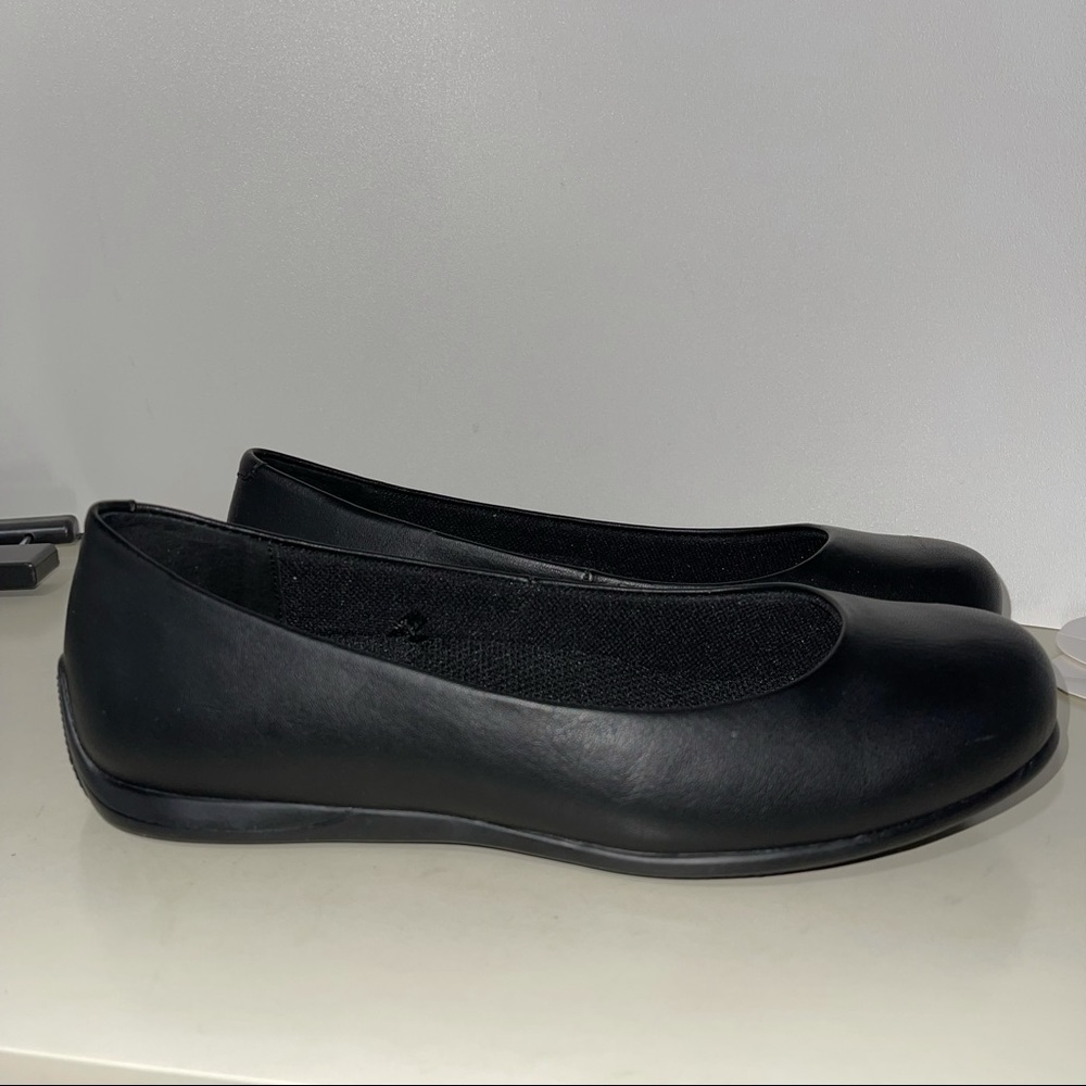 Skechers for Work Women's Mina Slip Resistant Slip-On Flats